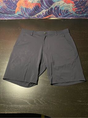 INFINITY Men's Flat-Front Athletic Shorts - Navy Blue